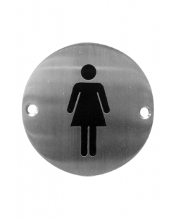 Ladies Washroom - Circle Type Sign Plate SP008